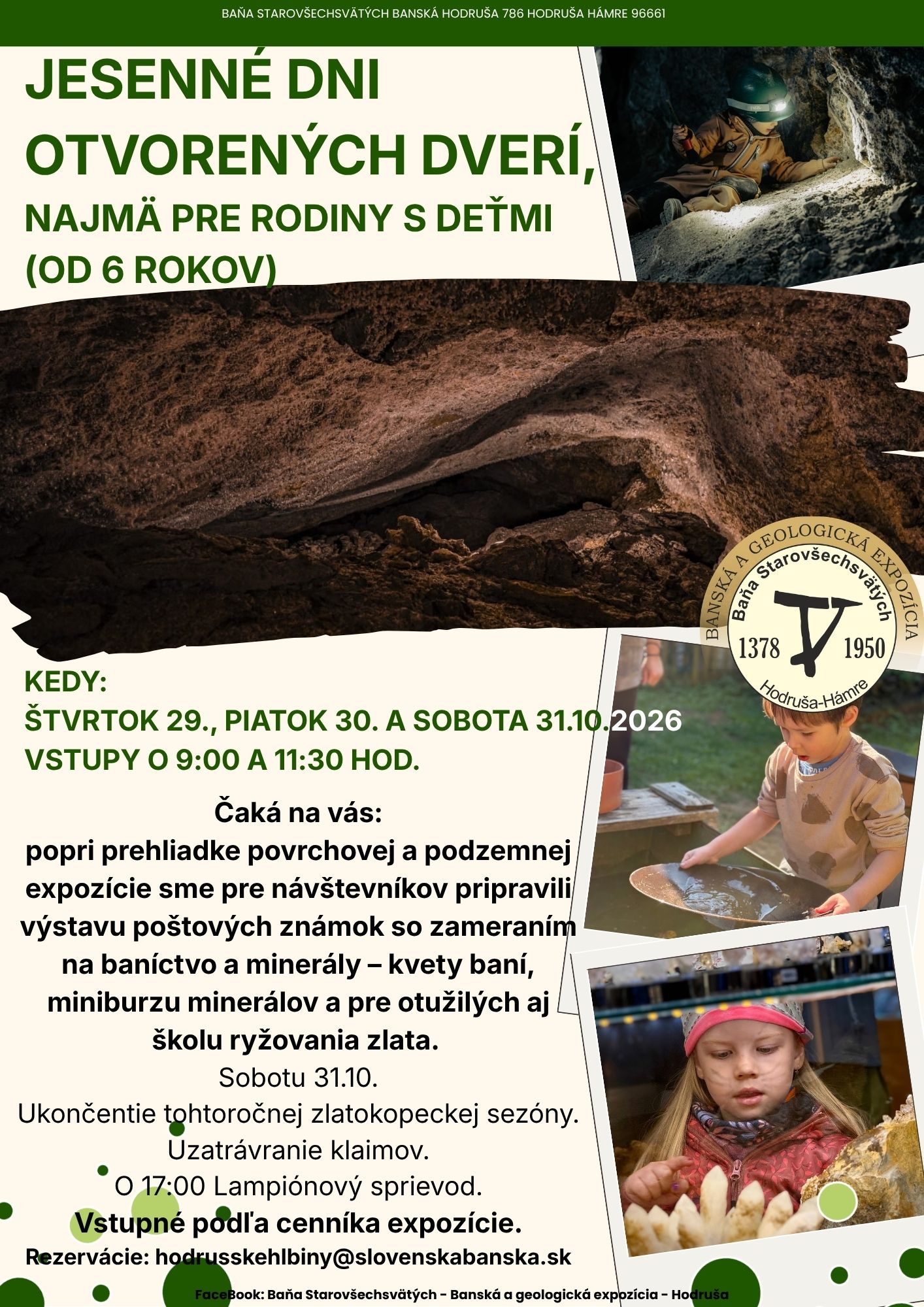 Autumn Open Days, especially for families with children (from age 6)